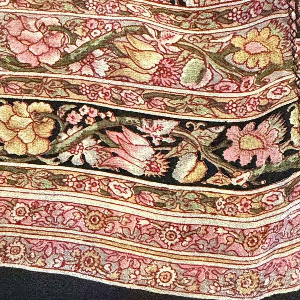 Floral Patterned Silk Scarf - Picture 3 of 6
